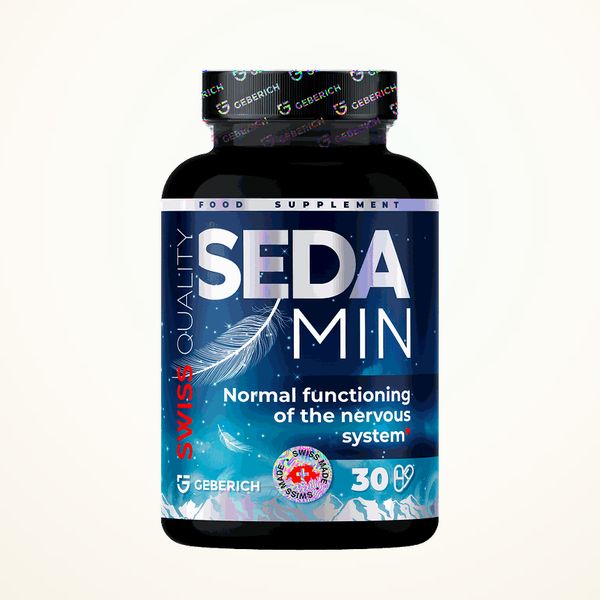 Flacone scuro di Sedamin da 30 capsule